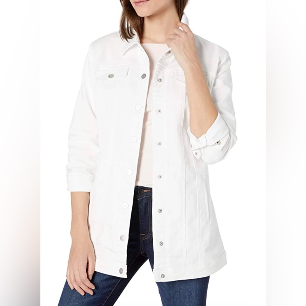 Like New Tribal Jeans White Jean Jacket for Women